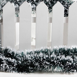 2m Tops verde con bordes blancos decoración de navidad Tops hogar navidad decoración (5)