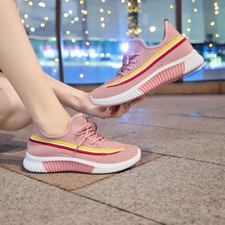 Zapatos de mujer nuevos deportes de ocio transpirable mosca tejido cómodo zapatos de mujer zapatos para correr estudiante zapatos casuales