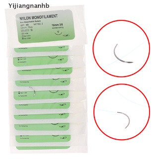 yijiangnanhb 12 unids/set medical aguja sutura nylon monofilamento hilo sutura práctica kit caliente (1)