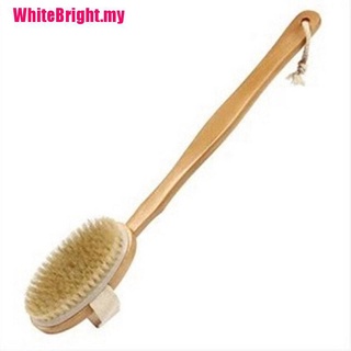 [Wb] cepillo de baño de madera Natural para ducha/cepillo trasero Spa/regalo para fregar (1)