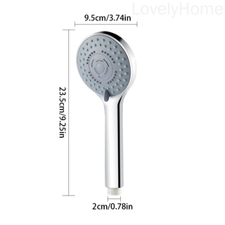 cabezal de ducha cromado superficie 5 modo de ajuste de lluvia spray de mano presurizar ahorro de agua pulverizador de baño lovelyhome (8)