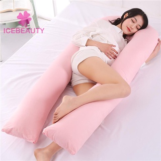 Almohada para embarazo en forma de u, soporte lateral para dormir, maternidad, largo (rosa) -258160.03