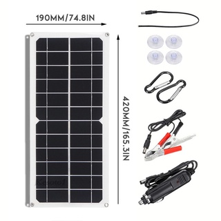 [KESOTO1] Kit de Panel Solar regulador de batería controlador de carga Solar plano Kit