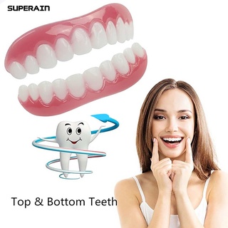 dientes cosméticos de silicón para sonrisas/carillas dentales seguras de flexión superior inferior