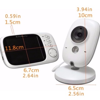 monitor de bebé digital inalámbrico 3.2 pulgadas pantalla lcd noche audio-llamada cámara (4)