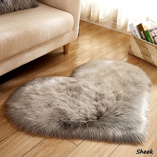 amor corazón alfombras de lana artificial piel de oveja alfombra peluda alfombra de suelo de imitación de piel lisa esponjosa suave área alfombra tapetes sheek