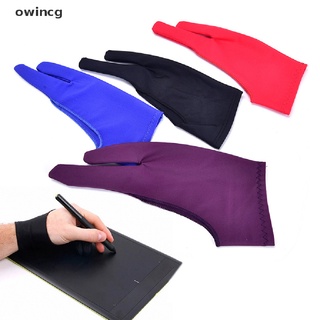 owincg 1 guante antiincrustante de dos dedos para artista dibujo y bolígrafo tableta gráfica co