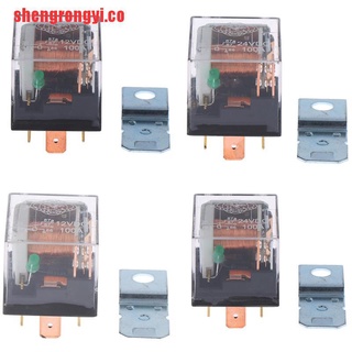 【shengrongyi】Waterproof automotive relay 12v/24v 100a 4pin/5pin spdt contro (1)