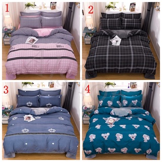 Yc artikel tidur 4 en 1 individual Queen King Size juego de cama con funda de almohada plana funda de edredón funda de edredón nuevo diseño (4)