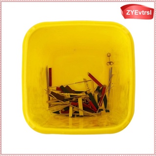 plástico sharps biohazard eliminación papelera cesta contenedor caja 1 litro amarillo
