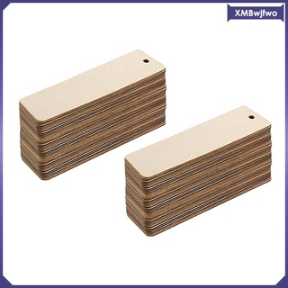 20pcs madera en blanco marcapáginas a granel espacios en blanco etiquetas de madera sin terminar rectángulo colgante etiqueta con agujeros diy proyecto etiquetas de regalo 4.7x1.3 (8)