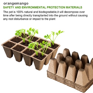 orangemango - bandeja de cultivo de semillas (10 unidades, biodegradable) (3)