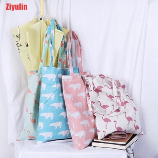 Ziyulin 1x lindos animales bolsa de lino bolso ECO compras al aire libre lona bolsas de hombro