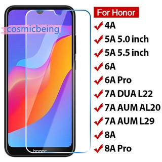 Tested Good Screen Protector Tempered Glass for Huawei Honor 7A 9A 9H HD Phone Protective Glass on Honor 8A 6A Pro 5A EU Clear Glass
