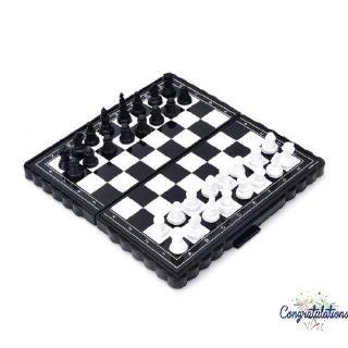 ♥con Nuevo juego De tablero De ajedrez magnético plegable Para viajar piezas juego Portátil tallado (7)