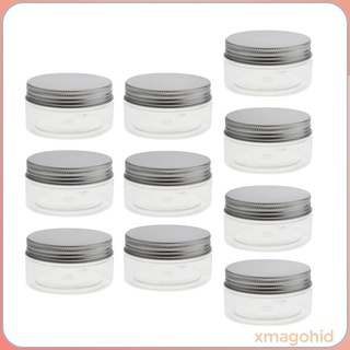 10 Pack Plastic Cream Emulsion Ointment Sugar Scrubs Containers Jars Tins