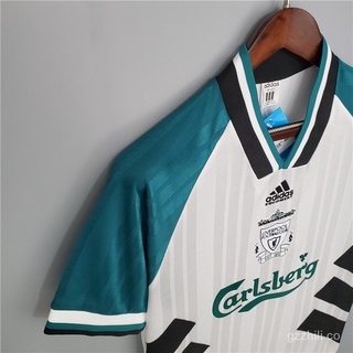 ❤liverpool 1993 - jersey de fútbol blanco retro de visitante 1995 174a (6)
