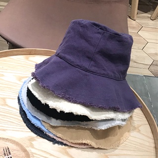 nys moda mujeres color sólido ala ancha anti-uv plegable pescador sombrero cubo gorra