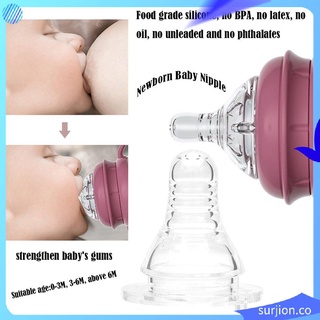 Transparent Baby Breast Feeding Nipple Silicone Wide Caliber for Milk Bottle