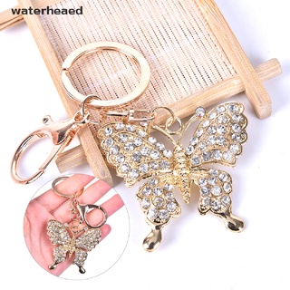 （waterheaed） Crystal Butterfly Jewelry Keychain Women Key Holder Chain Ring Car Bag Pendant On Sale