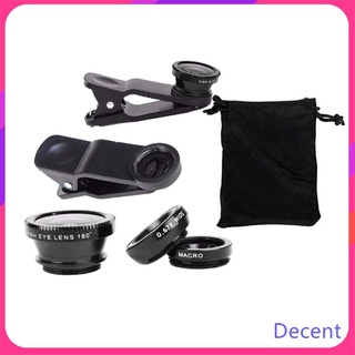 kits de lente de cámara con clip giratorio de 360 grados/lente macro de gran angular