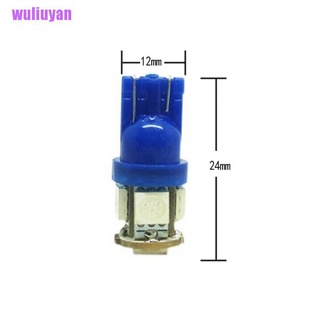 [wuliuyan] 10 piezas T10 azul 5050 5SMD LED cuña bombilla de luz de coche 194 168 W5W 12V (3)