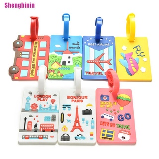 [Shengbinin] Luggage Tags Labels Strap Name Address ID Suitcase Bag Baggage Travel Label Tag