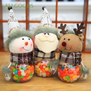 Allgoods delicada decoración de navidad muñeco de nieve botella de almacenamiento de navidad caramelo tarro bolsa de caramelo Multicolor Chocolate Santa bolsa de ciervo bolsas de niños