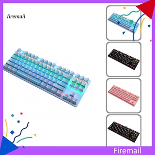 [FM] Funda Universal RGB con cable de 87 teclas para teclado mecánico azul