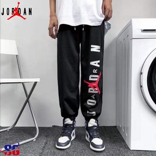nike air jordan pantalones de chándal de los hombres logotipo impreso algodón pantalones de chándal pareja cordón pantalones