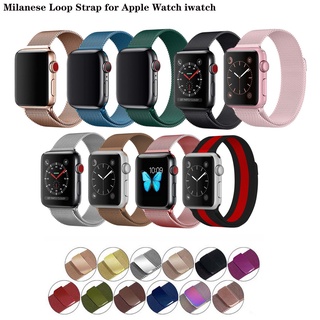 Smartwatch pulsera Milanese Loop correa para Apple Watch iwatch 38mm 40mm 42mm 44mm 41mm 45mm