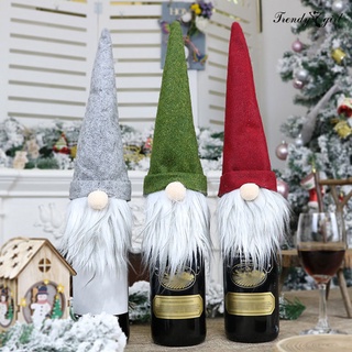 [tdgl xmas] navidad gnome champagne botellas de vino cubierta de la bolsa de regalo de cena fiesta decoración