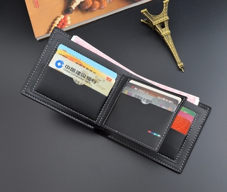 Los hombres de la cartera corta de la moda delgada cartera Multi-tarjeta cremallera de negocios suave cartera de cuero para los hombres (3)