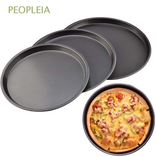 peopleia - bandeja para hornear pan negro, hogar y cocina, bandeja para pizza, molde de acero al carbono antiadherente para pizza