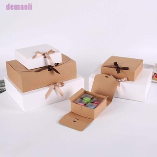 【dem】Square Kraft Paper Box Cardboard Package Festival Party Gift Candy Storage Boxes