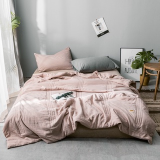 Edredón nórdico moderno para el hogar, color rosa oscuro, 100% algodón, aire acondicionado, edredón, oficina, coche, manta ligera, relleno con fibra antivirus