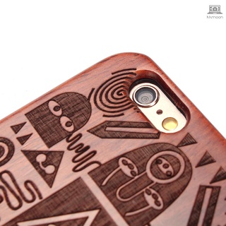 Kkmoon Rosewood + PC teléfono caso cubierta protectora Shell para pulgadas iPhone 6 6S Material ecológico elegante portátil ultrafino antiarañazos Anti-polvo duradero (2)