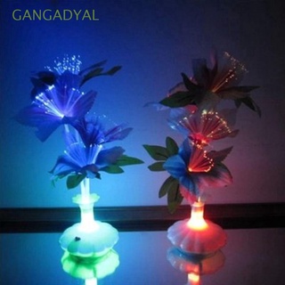 GANGADYAL Home Night Light Home Decoration Lamp Artificial Flower Party Valentines Day Wedding with Vase LED Sunflowers Optical Fiber
