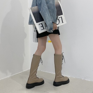 ✆Versión coreana de botas para mujer, pero la rodilla es más delgada Botas Martin 2021 botas delgadas botas de caballero de tubo alto botas individuales de primavera y otoño