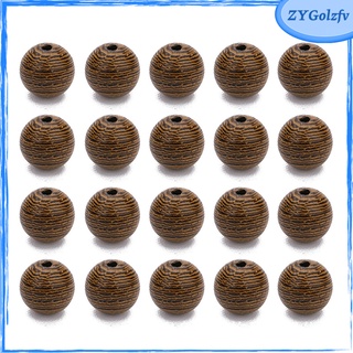 Natural Pattern Round Wooden Beads 100pcs Bulk Sale For DIY Men\\\'s Jewelry (2)