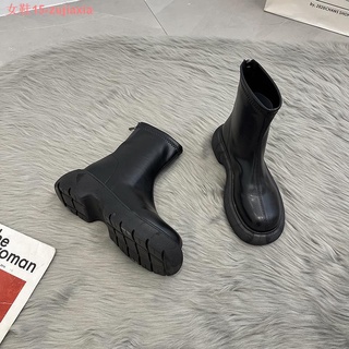 Negro Martin botas de las mujeres s marea ins fresco otoño 2021 nuevo plano delgado botas delgadas botas cortas primavera y otoño botas individuales