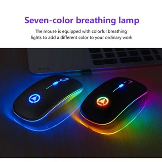 Wireless Rechargeable Bluetooth Mouse Silent LED Backlit USB Mice Optical Mouse PC Laptop Computer Glow Mute Computer Accessories Office (2)