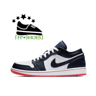 『FP•Shoes』 Nike Air Jordan 1 bajo AJ1 negro rojo hombres zapatos para correr de las mujeres zapatos de deporte baja parte superior zapatilla de deporte azul oscuro (1)