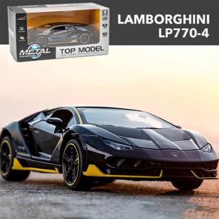 [nuevo]1:32 Modelo de coche Lamborghini Diecast miniatura con caja presente sonido y luz modelo de coche juguete