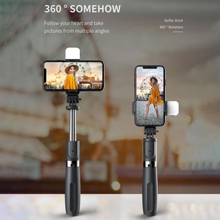 [CFH] trípode extensible para teléfono con Bluetooth remoto para Smartphone Selfie Stick con luz de relleno Selfie Stick trípode Bluetooth (4)