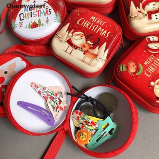 [Open] Mini caja de almacenamiento de monedas de navidad pendientes auriculares caja de almacenamiento decoración