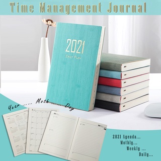 [Lamourni] 2021 agenda bloc de notas dentro de la página A5 eficiencia Manual de planificación cuadernos