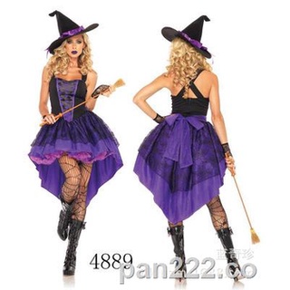 ✘Super fat XL Halloween Halloween purple swallowtail witch costume witch costume ghost festival party uniform