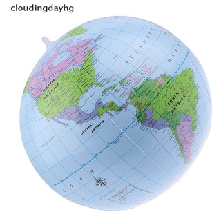 cloudingdayhg 38cm globo inflable mundo tierra océano mapa bola geografía aprendizaje playa bola productos populares