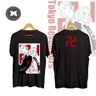 tokyo revengers t-shirt manga corta unisex tops casual suelto cuello redondo negro tee deportes gráfico moda anime camisas pareja ma